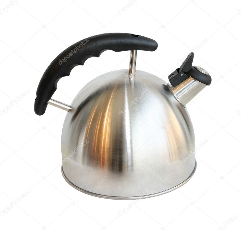 Retro style kettle isolated with clipping path included