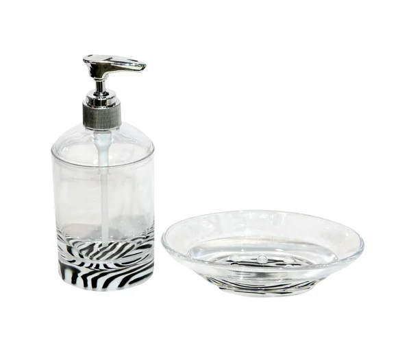 Zestaw dozownik mydła — Zdjęcie stockowe