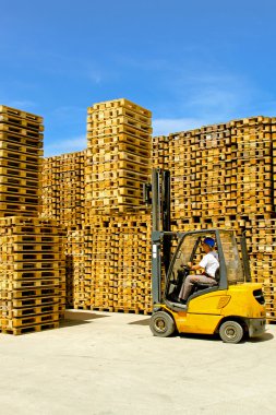 Load forklift clipart