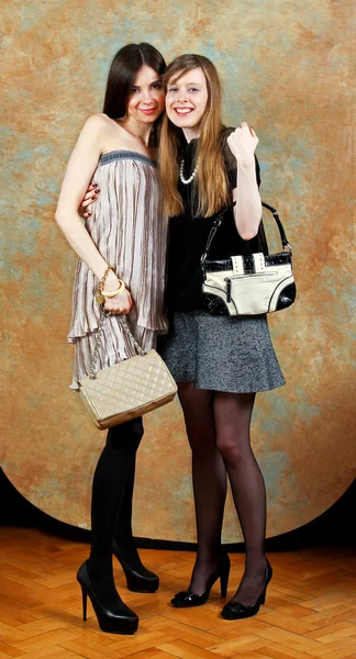 Dvě dívky móda — Stock fotografie