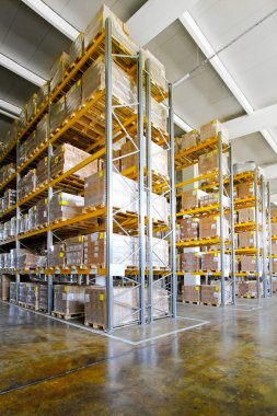 Warehouse racks clipart