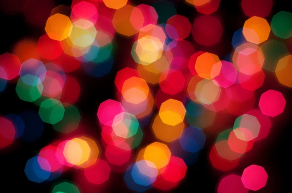 Weihnachtsbeleuchtung aus dem Fokus geraten — Stockfoto