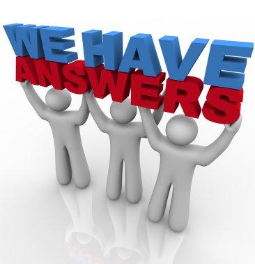 We Have Answers - Lifting Words clipart