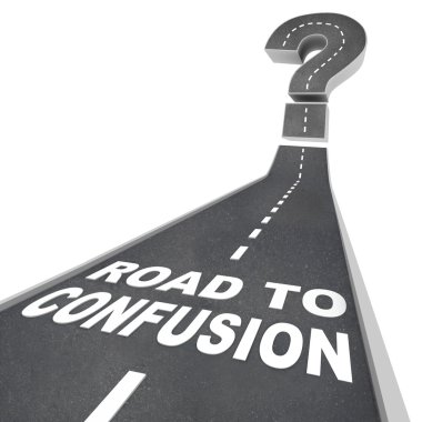 Road to Confusion - Words on Street clipart