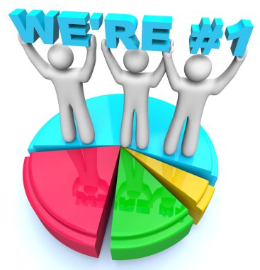 We're Number One - Market Share Pie Chart clipart