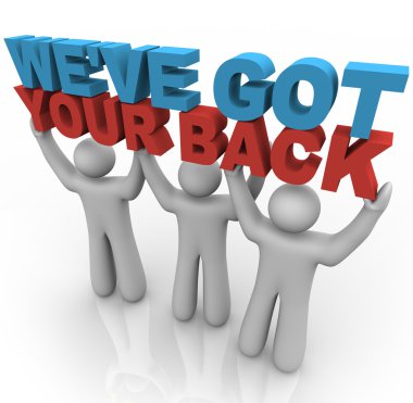 We've Got Your Back - Lifting Words clipart