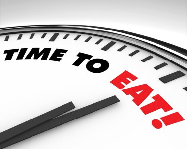 Time to Eat - Clock clipart