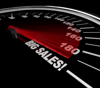 Big Sales - Words on Speedometer clipart