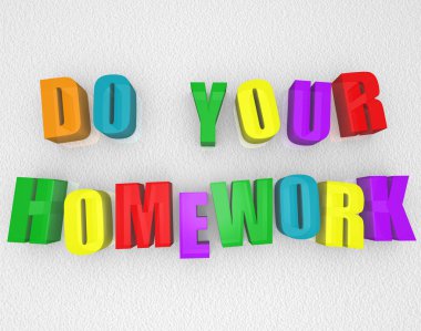 Do Your Homework - Colorful Magnets clipart