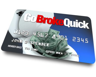 Credit Card - Go Broke Quick clipart