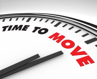 Time to Move - Clock clipart