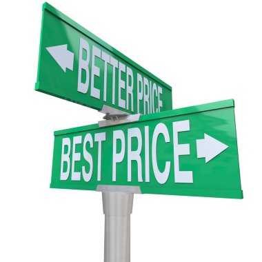 Better and Best Price - Two-Way Street Sign clipart