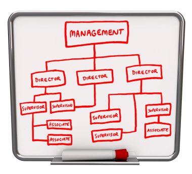 Organizaitonal Chart - Dry Erase Board clipart