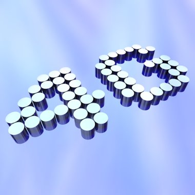 4G - Letters on Abstract Background clipart