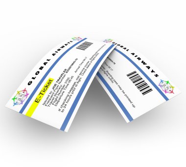 E-Tickets for Air Travel clipart