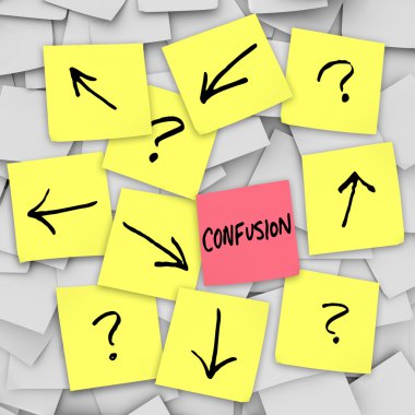 Confusion - Sticky Notes clipart