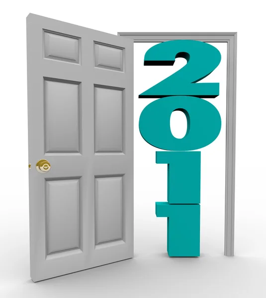 Krokování dveře do 2011 — Stock fotografie