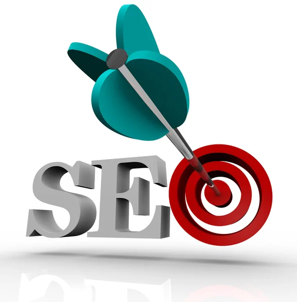 SEO - Search Engine Optimization in Target — Stock Photo, Image