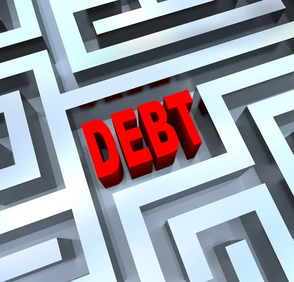 Kitörni az adósság labirintus — Stock Fotó