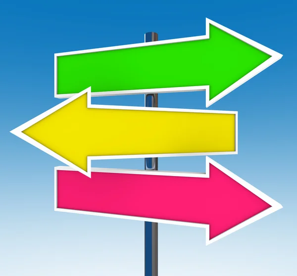 Tres signos de flecha - ¿Qué opción eliges ? —  Fotos de Stock