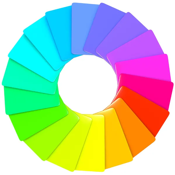 Färgglada spiralmönster swatch — Stockfoto