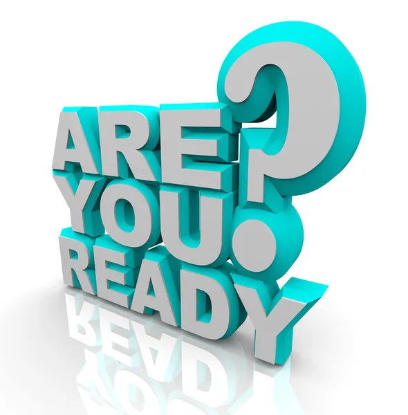 Are You Ready - 3D Words — Stock Photo, Image