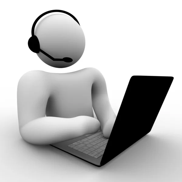 stock image Computer Customer Support Person