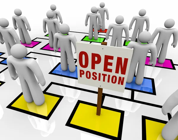 Öppna position i organisationsschema — Stockfoto