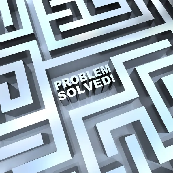Labyrinth - Problem gelöst — Stockfoto