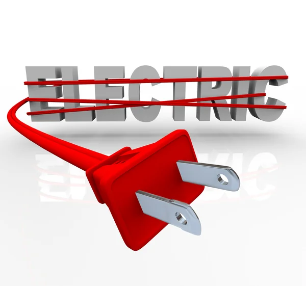 Elektrická - zabalený do napájecí kabel — Stock fotografie