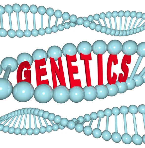 Генетика - Слово в ДНК — стоковое фото