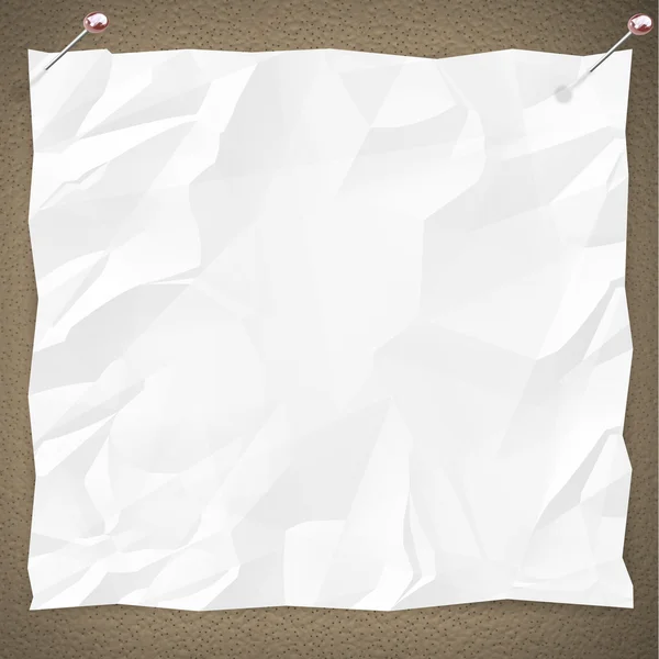 Leeres weißes Papier auf Pinnwand — Stockfoto
