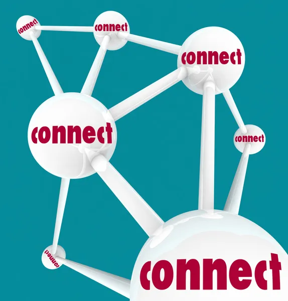 Connect - Linked Spheres in Network — Stock Photo, Image