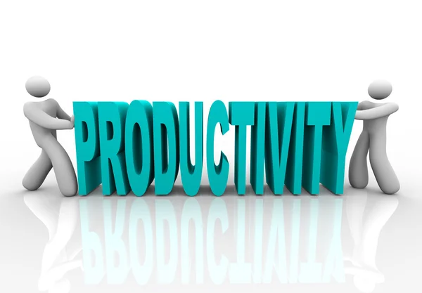 Produtividade - Push Word Together — Fotografia de Stock