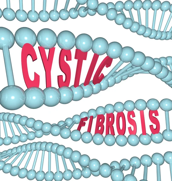 Fibrose cística - Palavras no DNA — Fotografia de Stock