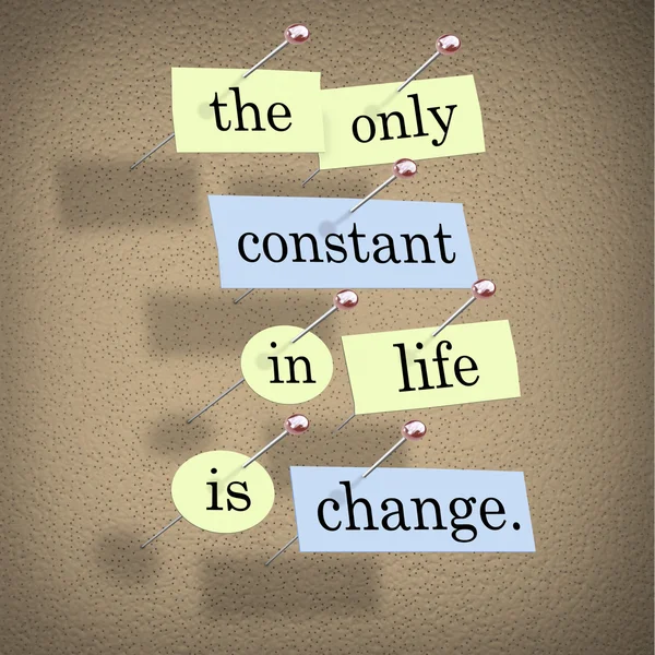 Den enda konstanten i livet är förändring — Stockfoto
