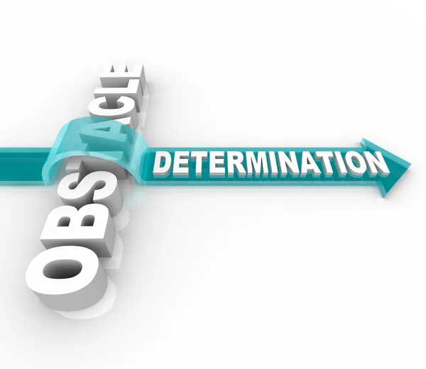 Determination Overcomes an Obstacle — Stock Photo, Image