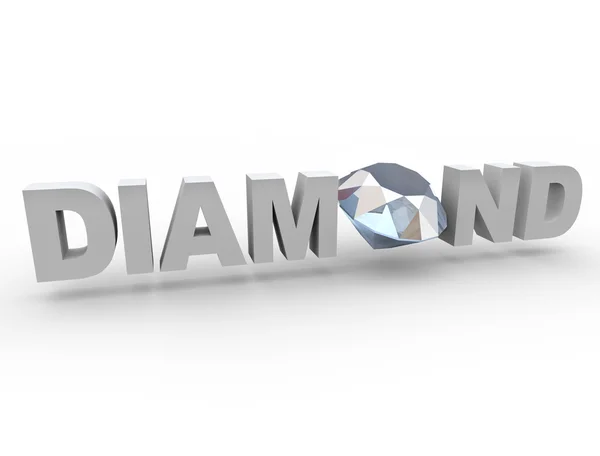 Diamond - drahokam v aplikaci word — Stock fotografie