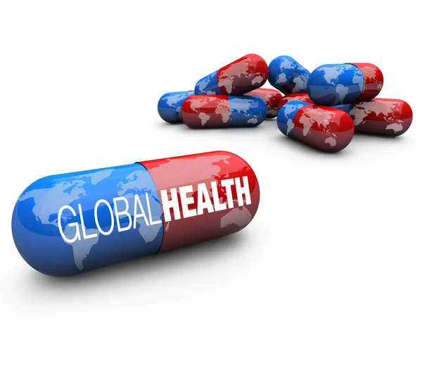 Globalnego zdrowia - kapsułki tabletki — Zdjęcie stockowe