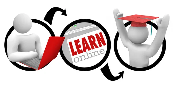 Online te leren - onderwijs te gaan — Stockfoto