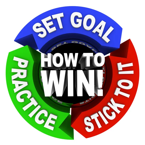 Hoe om te winnen - 3 pijlen van advies — Stockfoto