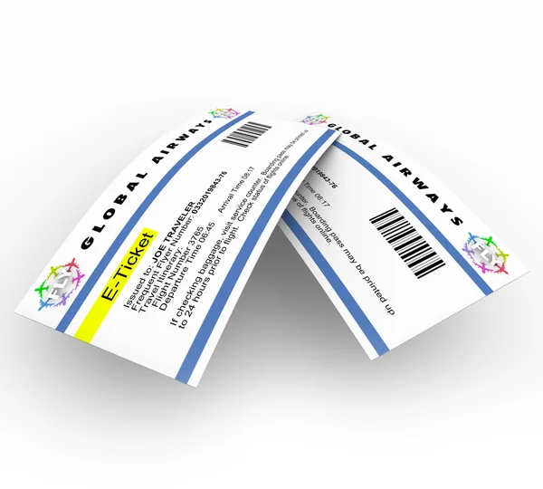 stock image E-Tickets for Air Travel
