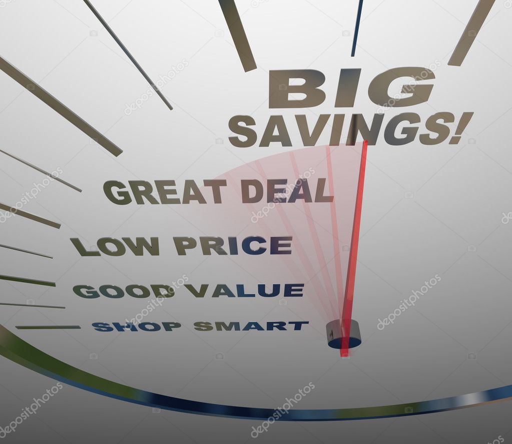 Big Savings - Speedometer Measures How to Save