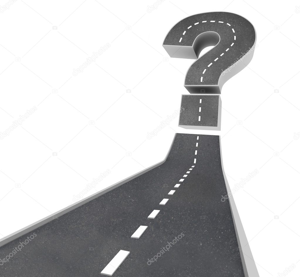 Question Mark on Road - Uncertainty
