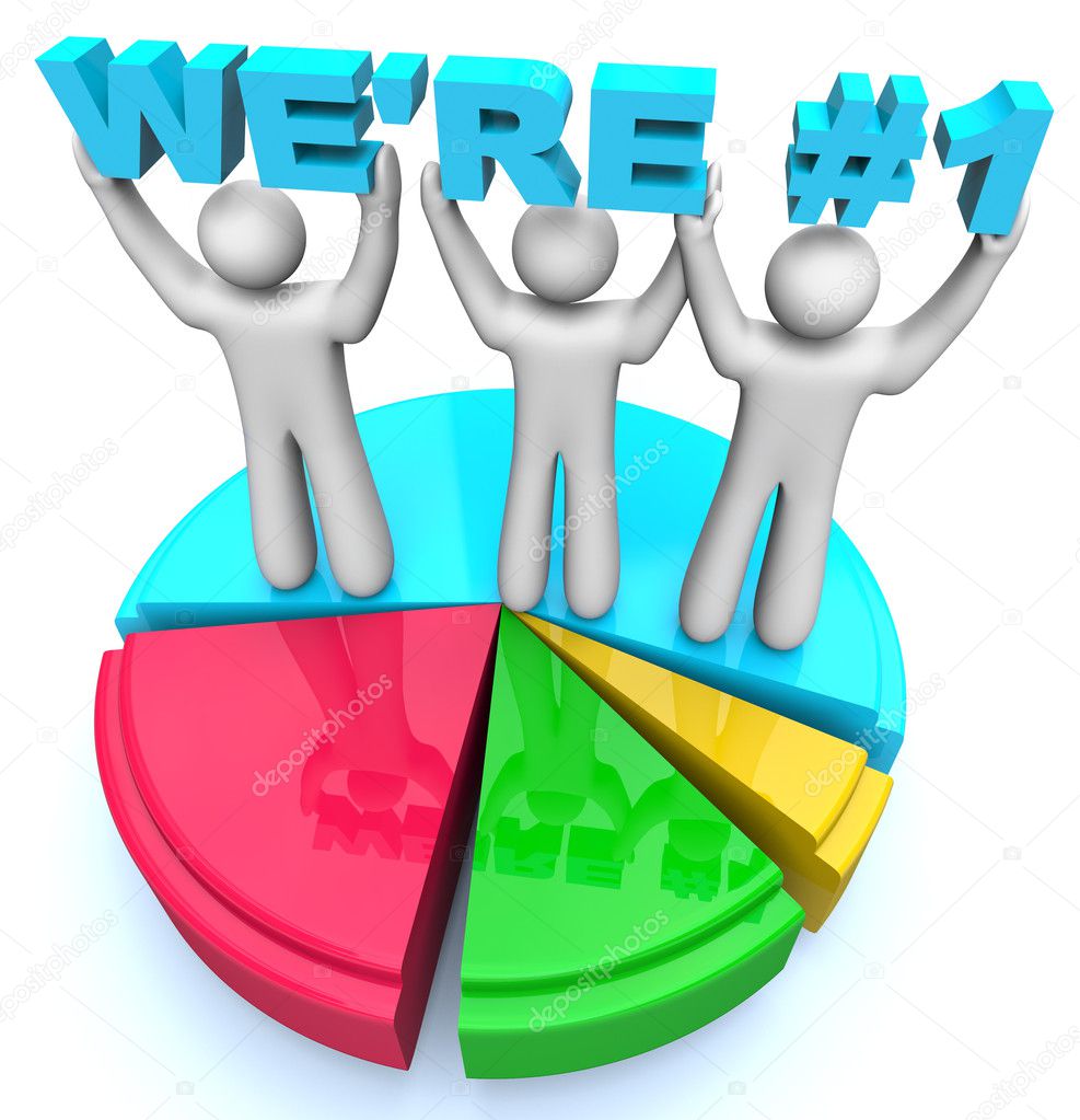 We're Number One - Market Share Pie Chart — Stock Photo © iqoncept #4434435