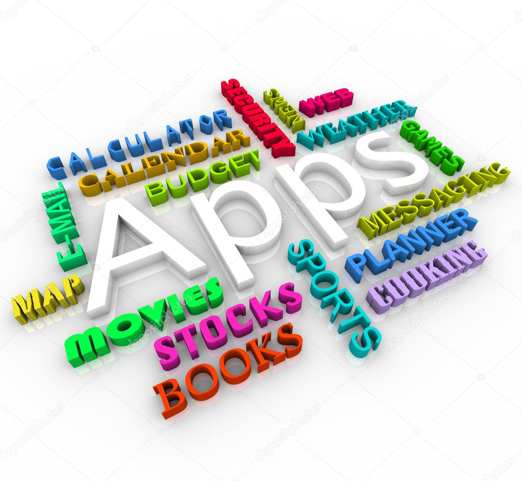 Apps - Smart Phone Application Word Collage