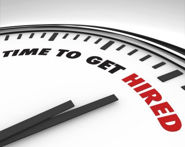 Time to Get Hired - Clock clipart