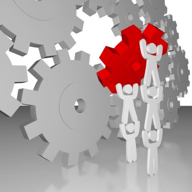 Completing the Job - Teamwork clipart