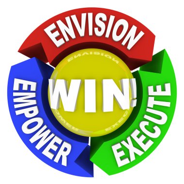 Envision Empower Execute - Win clipart