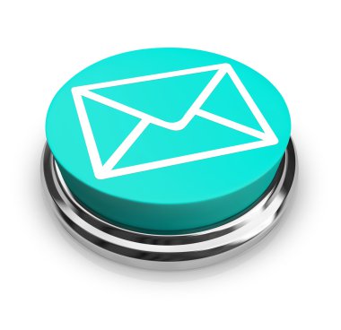 Email Envelope - Blue Button clipart